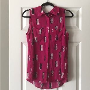 Apt 9 Sleeveless Pineapple Top